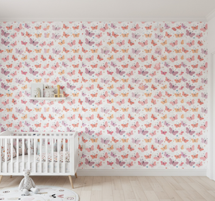 Papel de parede infantil borboletas voando - TenStickers