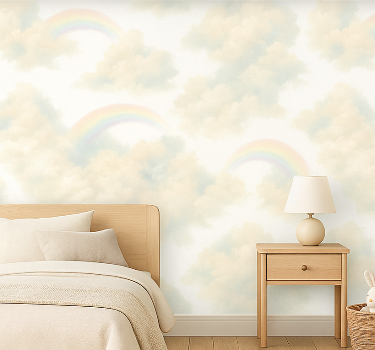 Papel de parede infantil céu colorido - TenStickers