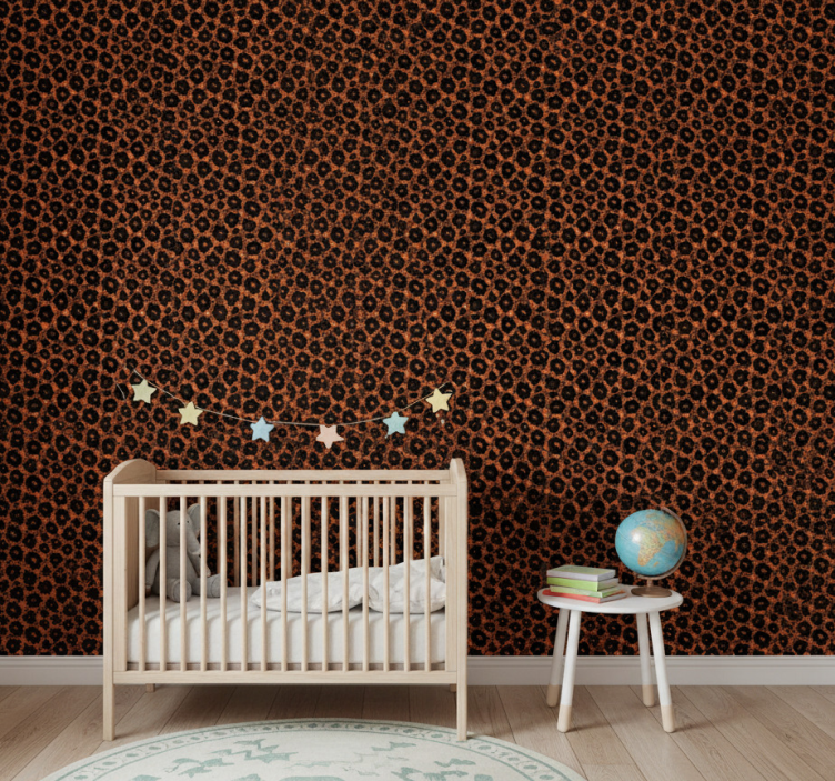 Papel de parede infantil com estampa de leopardo - TenStickers