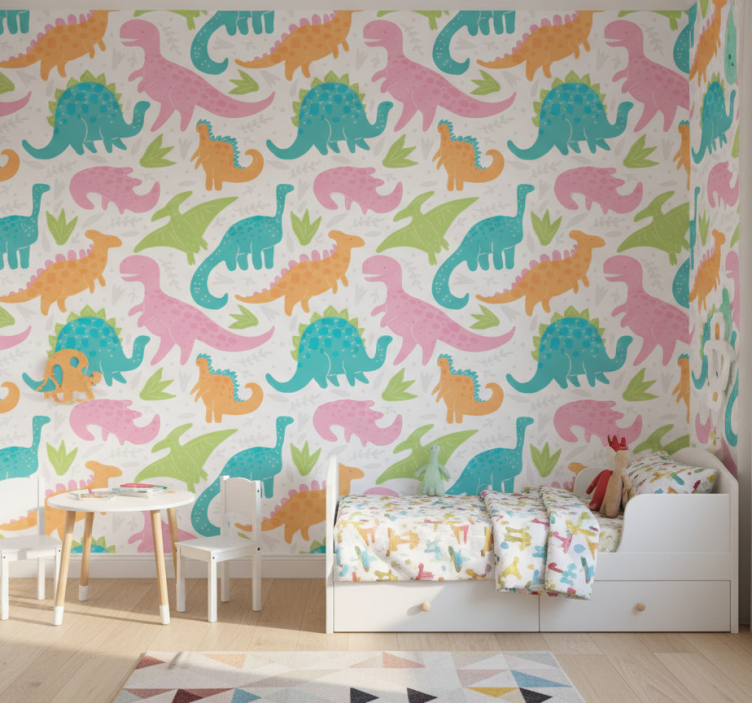 Papel de parede infantil em cores pastel - TenStickers