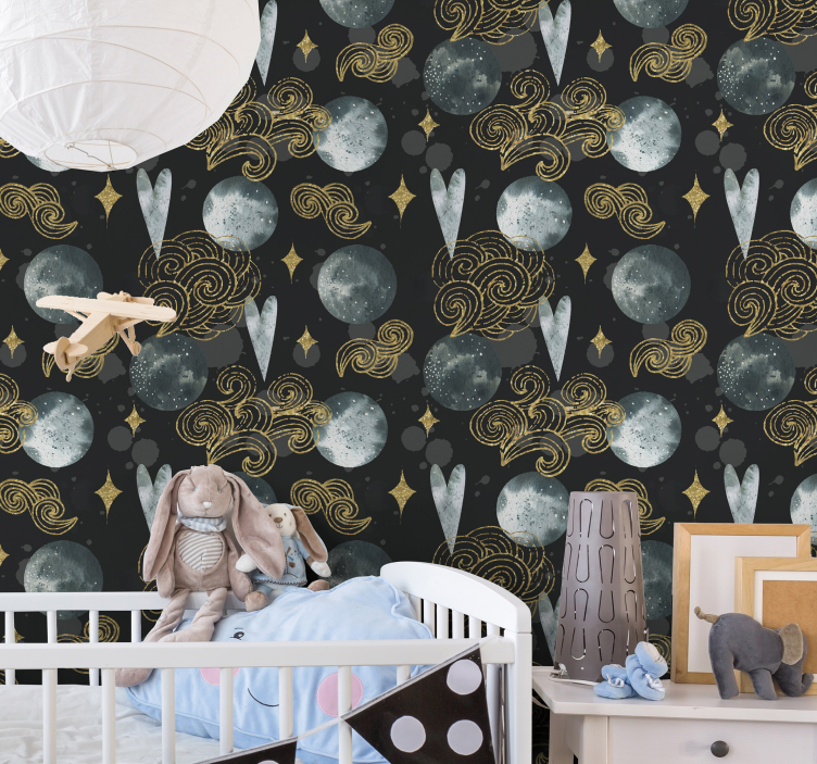 Papel de parede Estrela da noite em aquarela - TenStickers