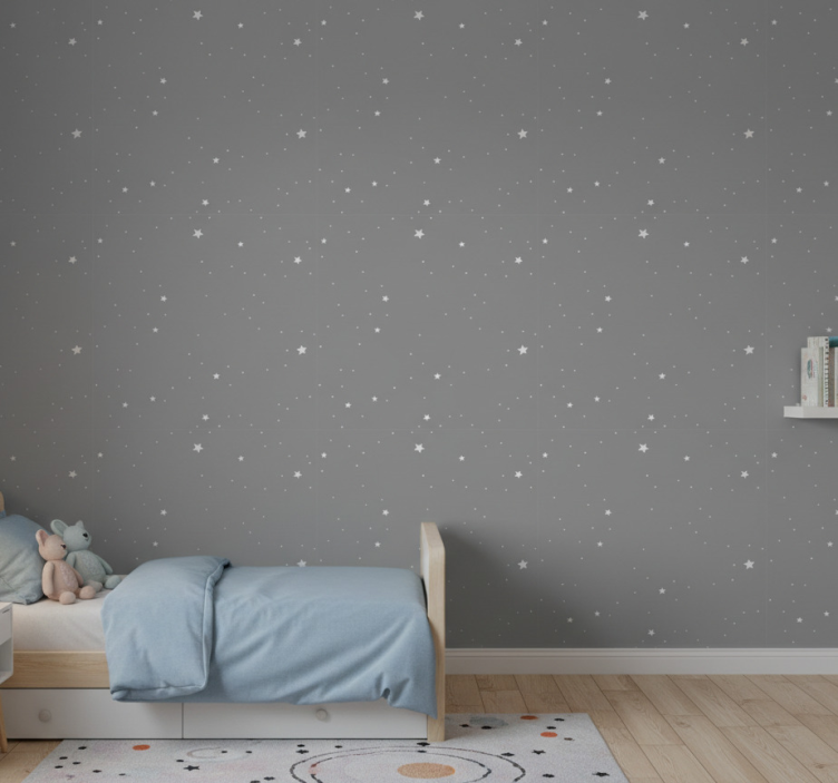 Papel de parede infantil paisagem noturna celestial - TenStickers