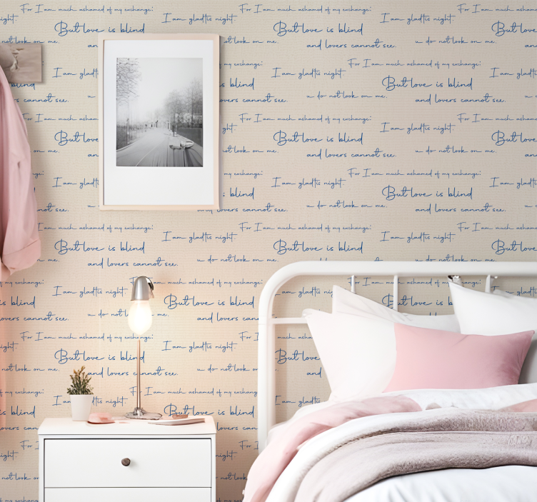 papel de parede letras gráfico têxtil - TenStickers