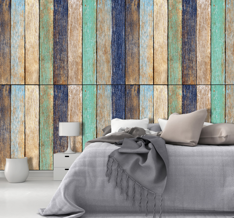 Papel de Parede listras Aliança de madeiras - TenStickers