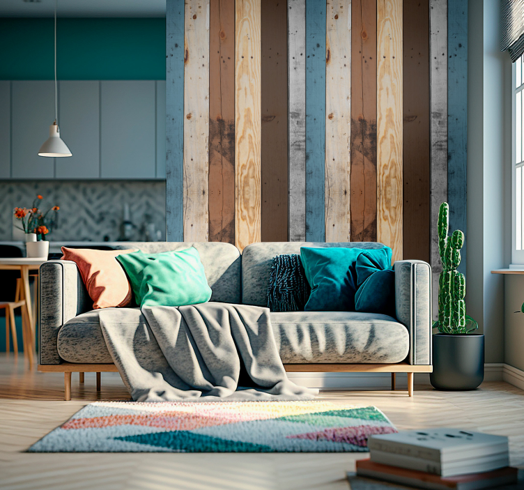 papel de parede madeira Beleza antiga - TenStickers