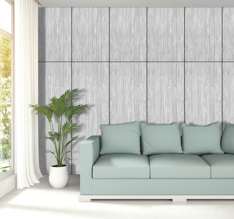 papel de parede madeira Grande nuvem cinzenta - TenStickers