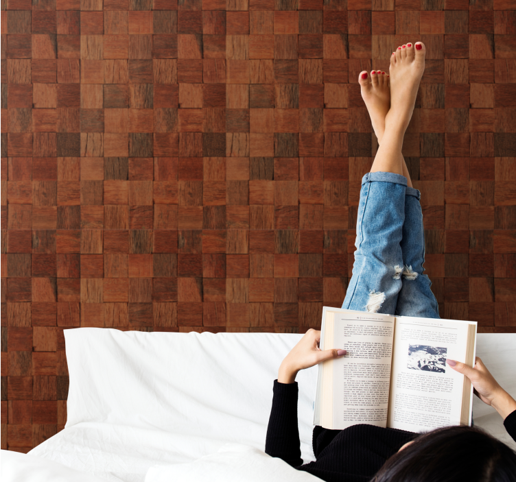 papel de parede madeira superfície de madeira texturizada - TenStickers