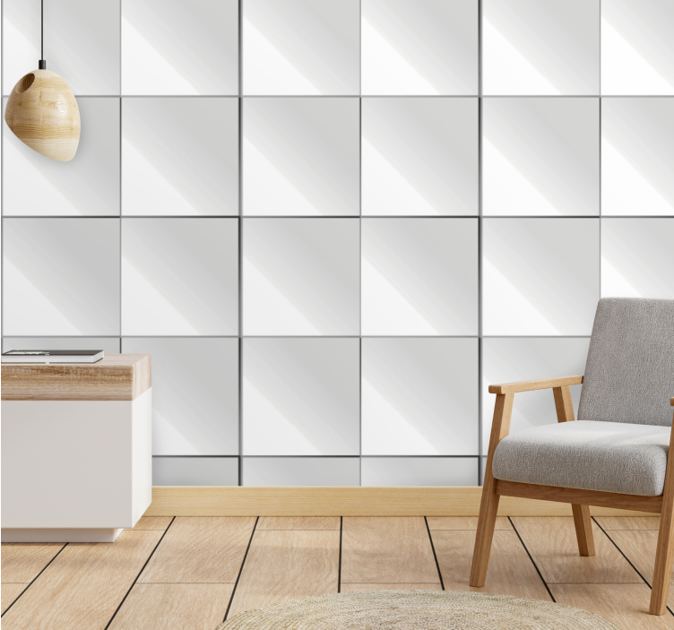 papel de parede azulejo padrão simples e limpo - TenStickers