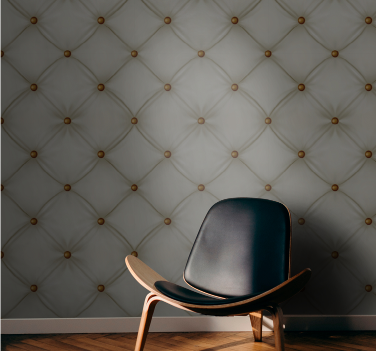 papel de parede outras texturas motivo almofadado cinza - TenStickers