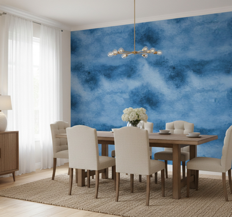 Papel de parede mármore textura azul elegante - TenStickers