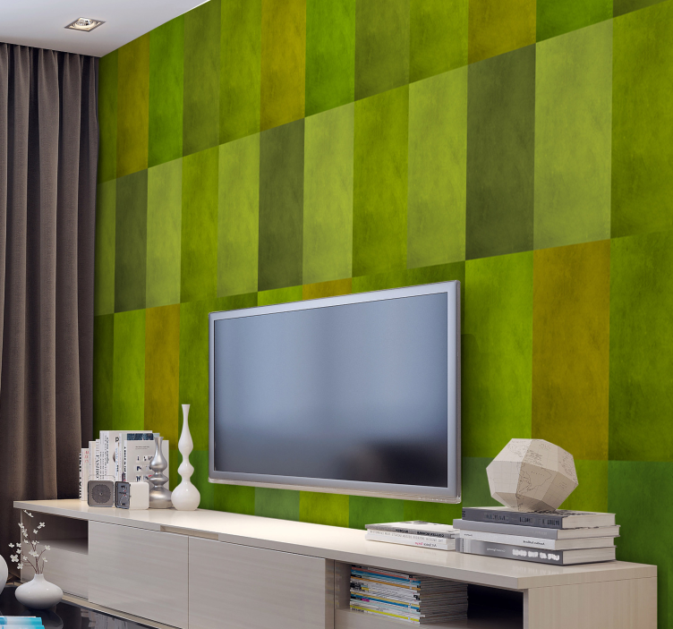 Papel de parede moderno com quadrados - TenStickers