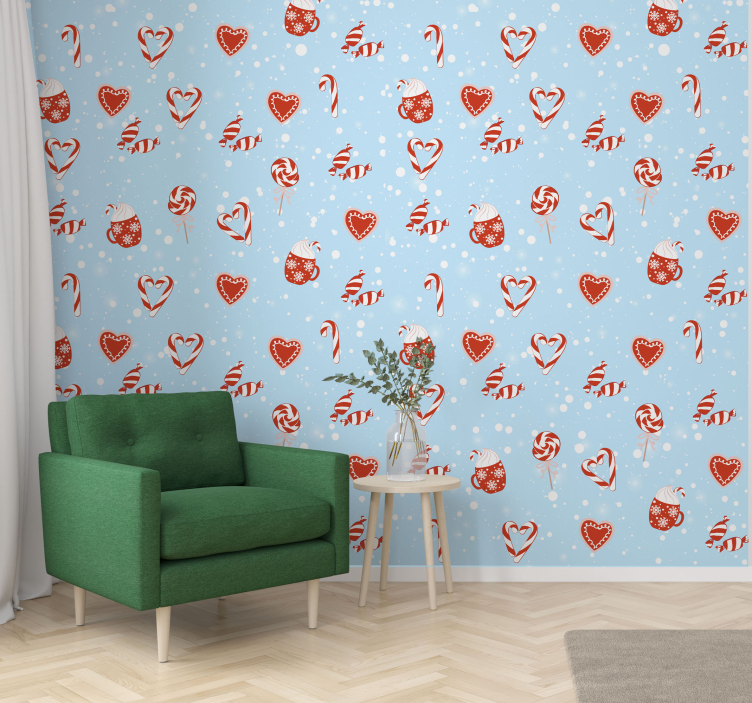 Papel de parede Natal doces festivos - TenStickers