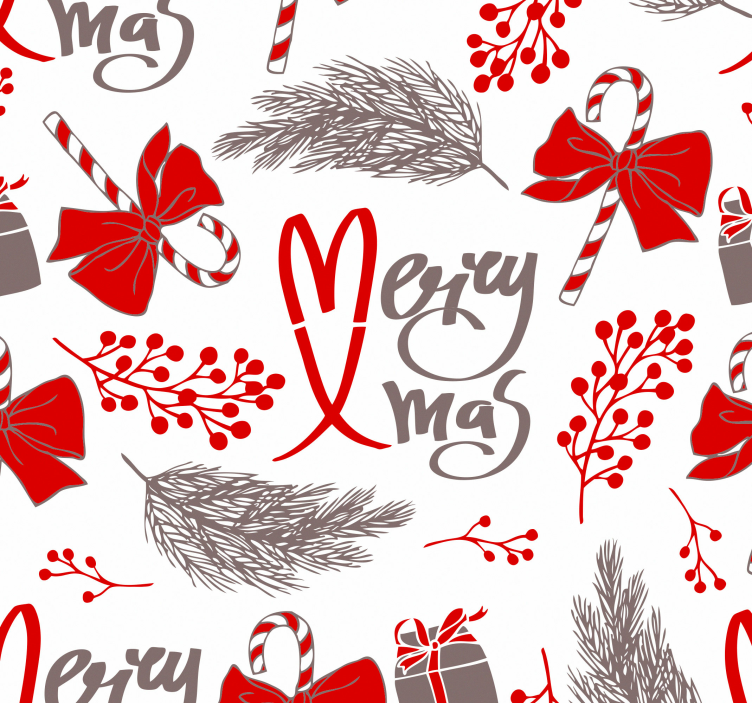 Papel de parede Natal elementos festivos do feriado - TenStickers