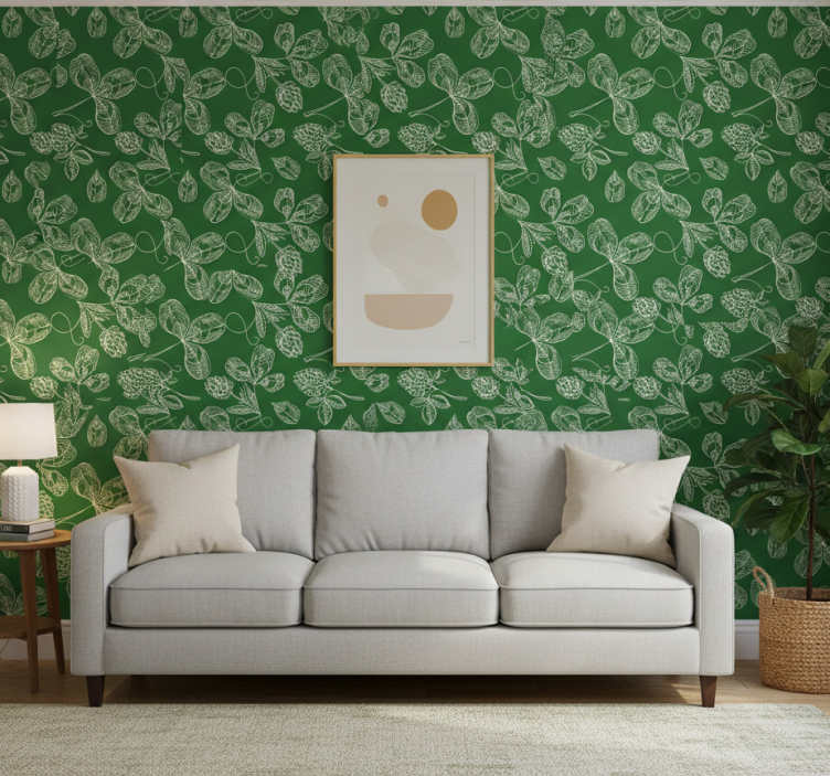 Papel de parede natureza com motivos verdes luxuosos - TenStickers