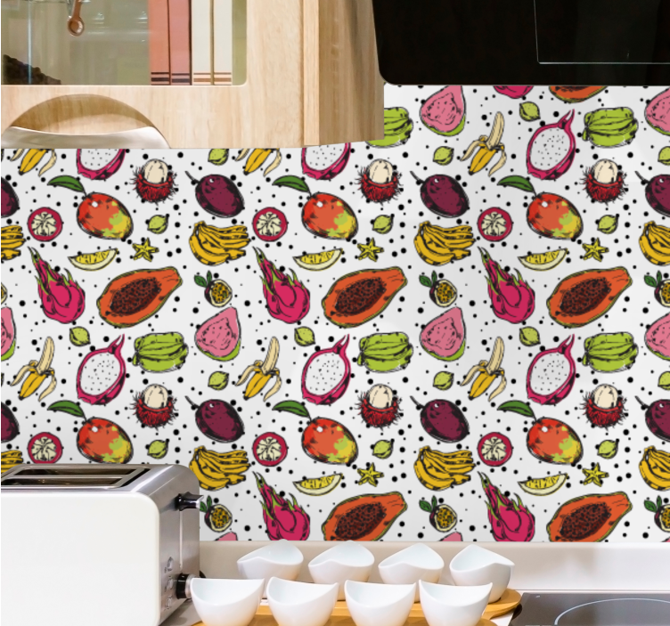 Papel de parede natureza delícia de frutas tropicais - TenStickers