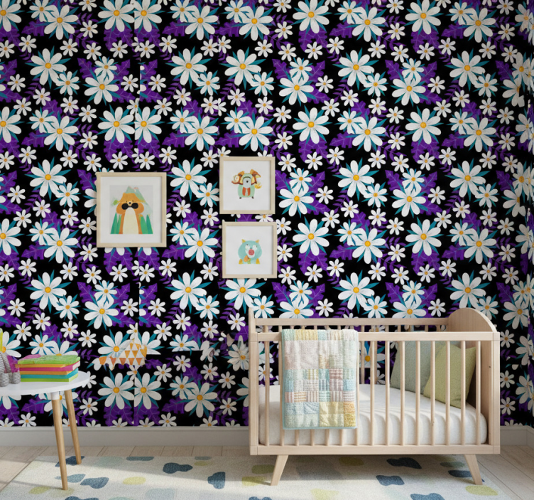 Papel de parede natureza exibição floral colorida - TenStickers