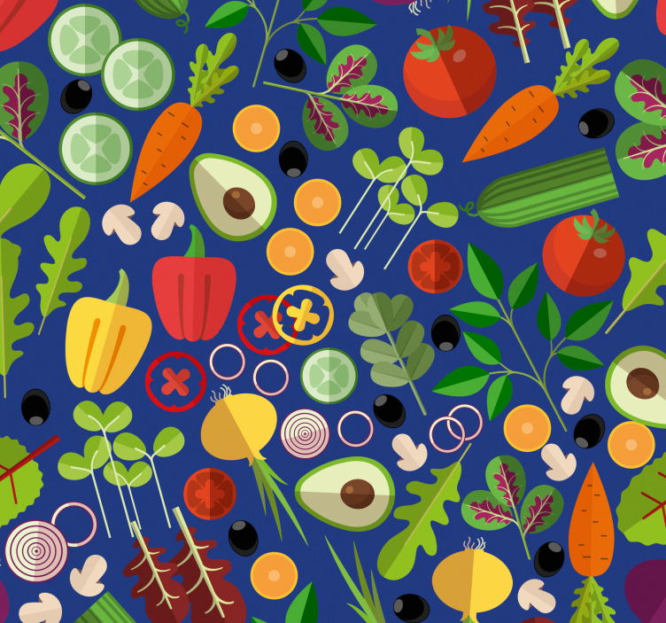 Papel de parede natureza mistura de vegetais - TenStickers