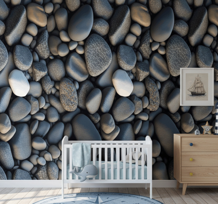 Papel de parede natureza pedras do oceano - TenStickers