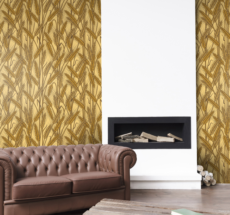 Papel de parede natureza padrão de trigo - TenStickers