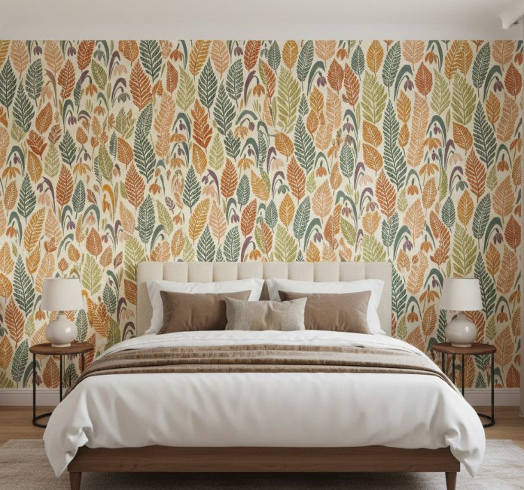 Papel de parede nórdicos flores de campânula multicoloridas - TenStickers