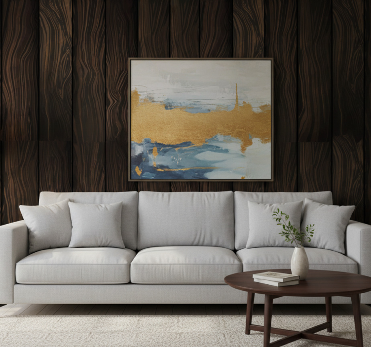 Papel de parede madeira padrão escuro - TenStickers