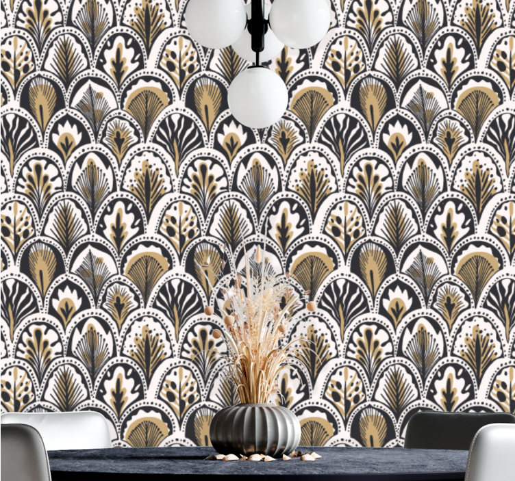 papel de parede ornamental gatsby ornamental - TenStickers