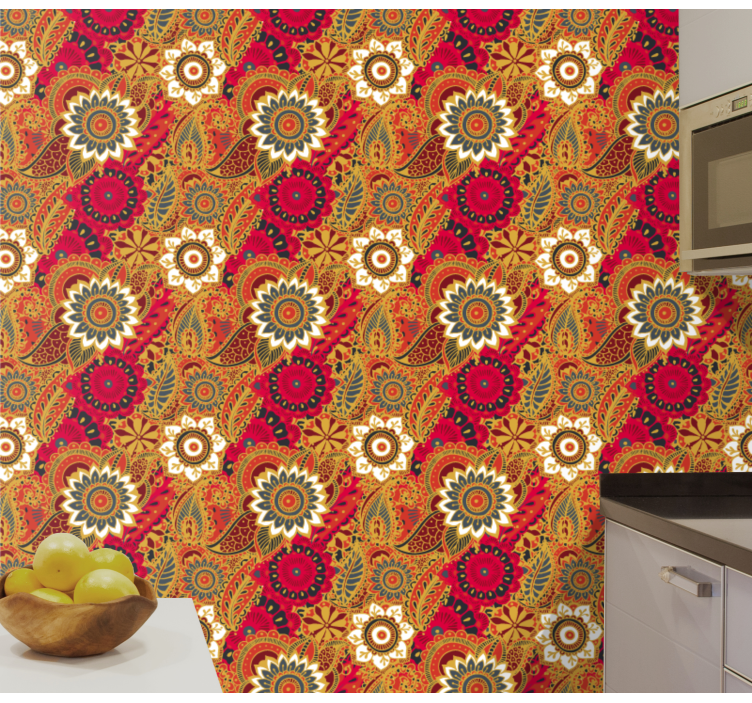 papel de parede ornamental mandala inspirada - TenStickers