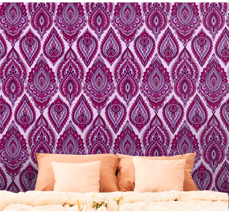 papel de parede ornamental paisley ornamentado - TenStickers