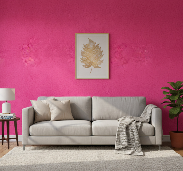 Papel de parede ornamental veludo rosa - TenStickers