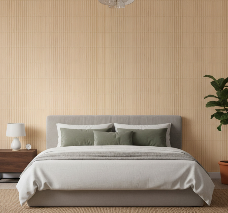 Papel de parede outras texturas padrão bambu - TenStickers