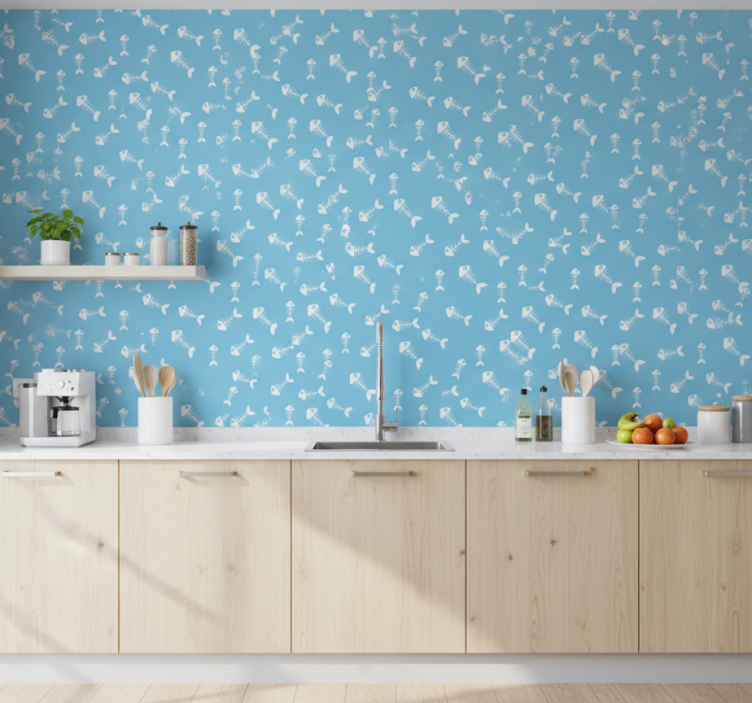 Papel de parede para cozinha esqueleto pesado - TenStickers
