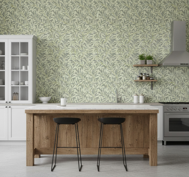 Papel de parede para cozinha ramos finos - TenStickers