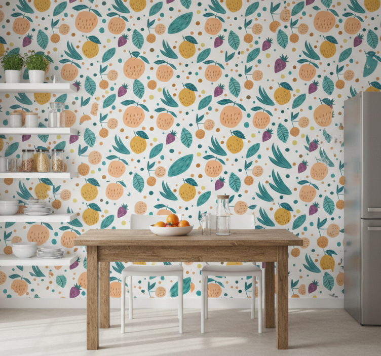 Papel de parede para cozinha sabores de frutas - TenStickers