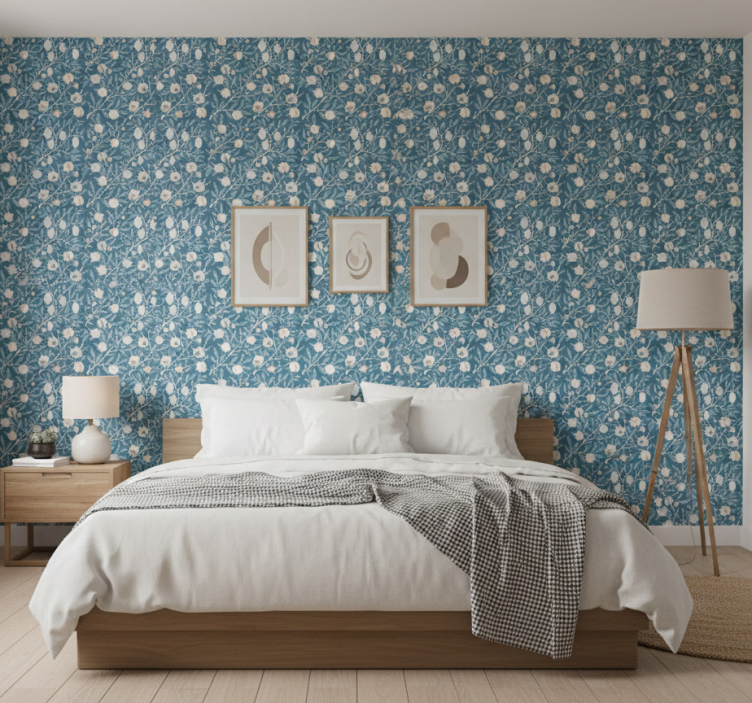 Papel de parede para quarto com arranjo floral inspirado - TenStickers