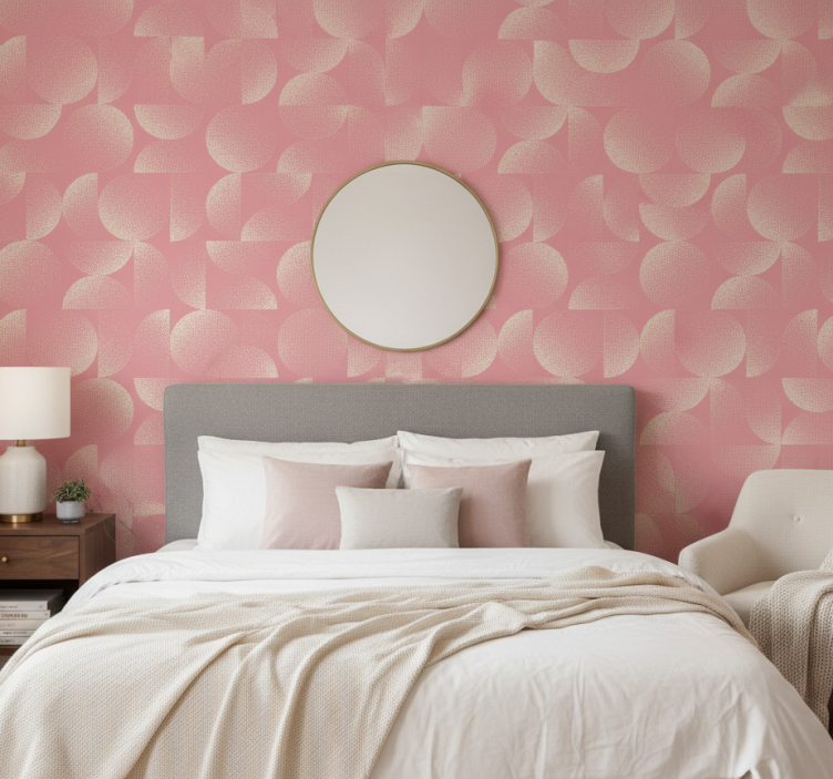 Papel de parede para quarto semicírculos pastel - TenStickers