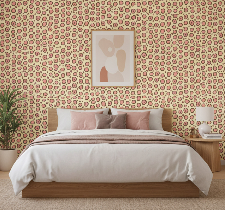 Papel de parede para quarto textura de pele de leopardo - TenStickers