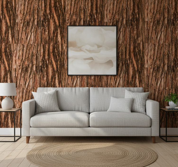 Papel de parede para sala casca de árvore - TenStickers