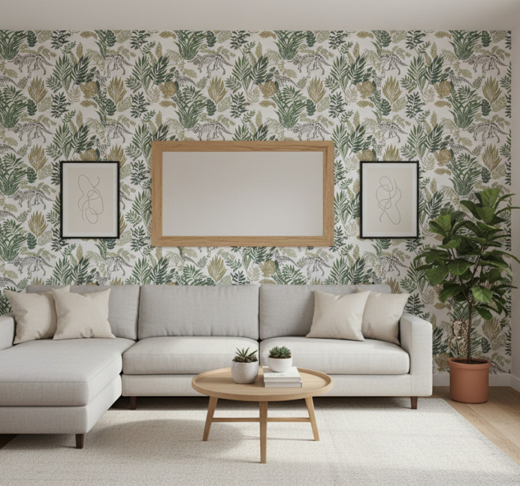 Papel de parede para sala com animais dinossauros - TenStickers