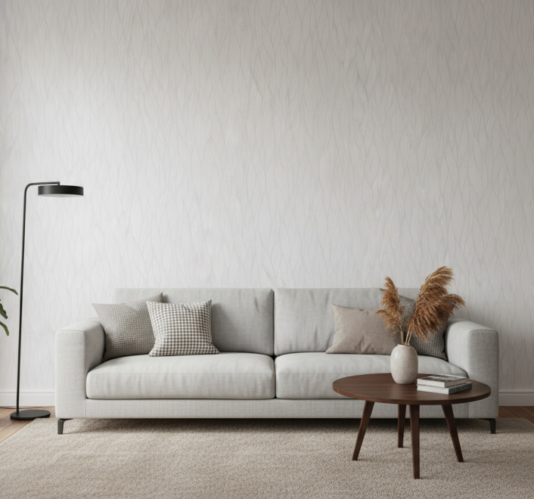 Papel de parede para sala com linhas onduladas - TenStickers