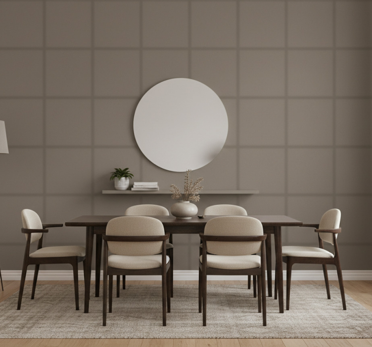 Papel de parede para sala de jantar marrom cool - TenStickers