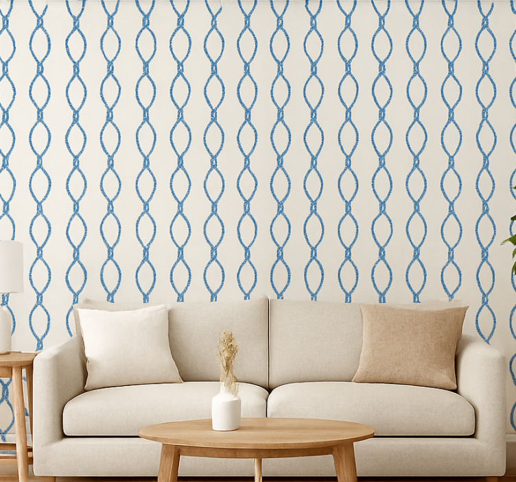 Papel de parede para sala design azul elegante - TenStickers