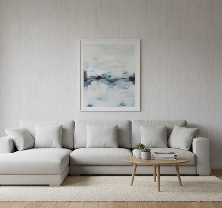 Papel de parede para sala imitação madeira cinza - TenStickers