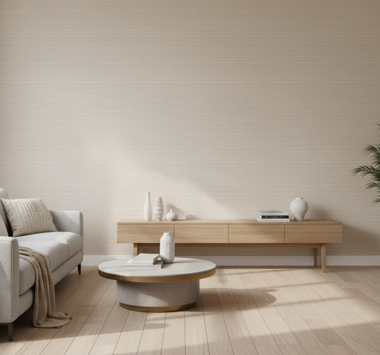 Papel de parede para sala textura de grama neutra - TenStickers