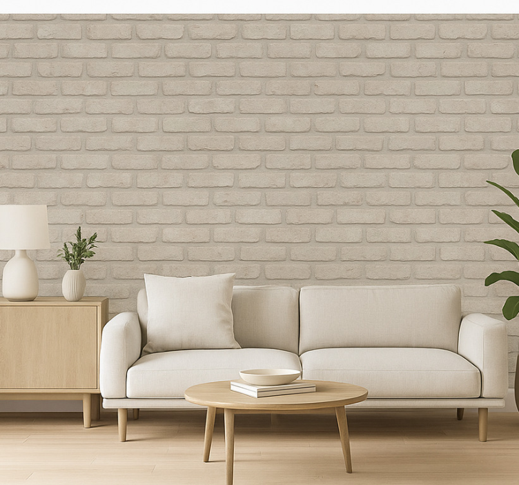 Papel de parede para sala tijolos antigos brilhantes - TenStickers