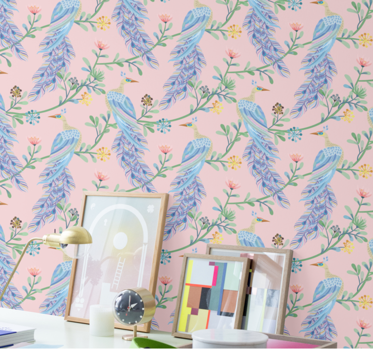 Papel de parede pássaros criaturas emplumadas elegantes - TenStickers