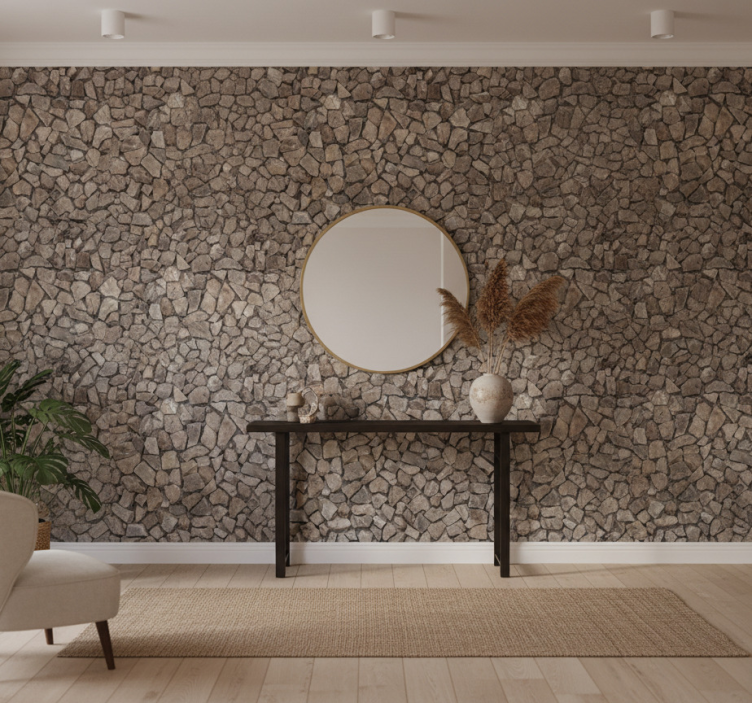 Papel de parede pedra caminho de paralelepípedos - TenStickers