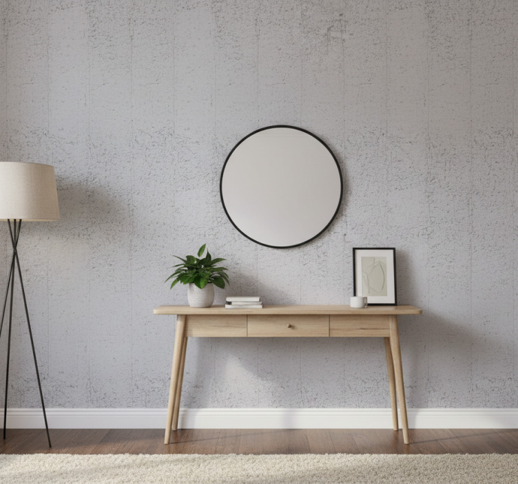 Papel de parede pedra concreto cinza texturizado - TenStickers