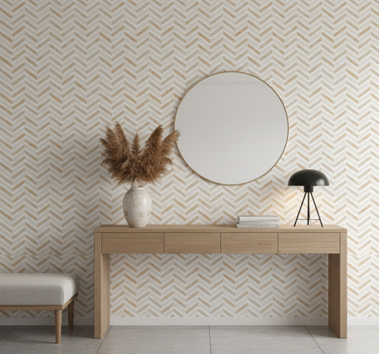 Papel de parede pedra mármore branco fosco cozinha - TenStickers