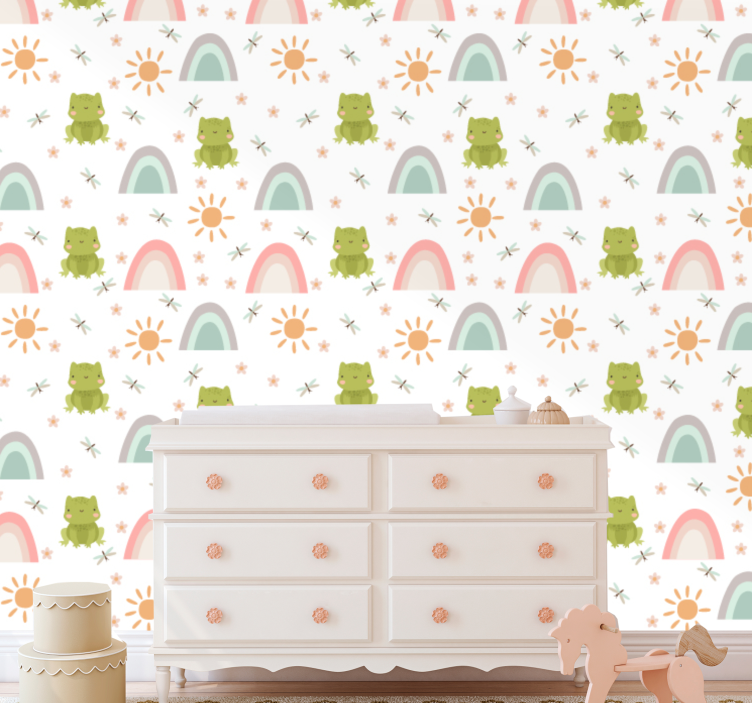 papel de parede quarto de bebé dragões brincalhões - TenStickers