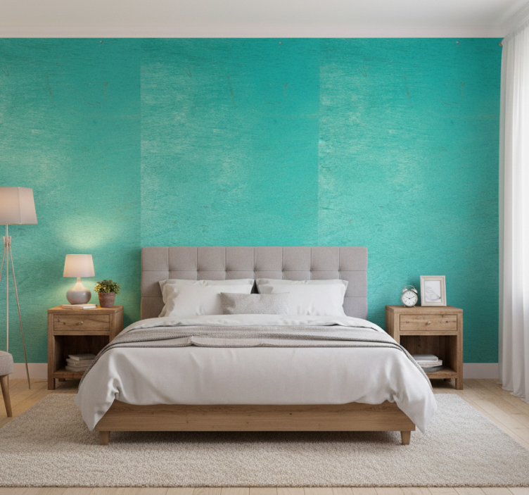 Papel de parede quarto de casal com textura envelhecida - TenStickers